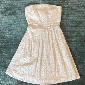 Banana Republic White Strapless Sundress